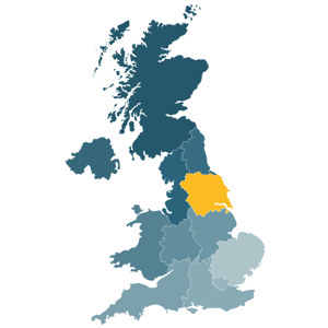 Map of Yorkshire and The Humber region Map of Yorkshire and The Humber region